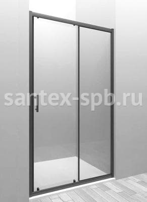 Душевая дверь в нишу GlassWare TYPE-21 Чёрная 130х190