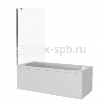 Шторка для ванной стеклянная Bas Screen SCREEN BS-80-C-CH 80х140