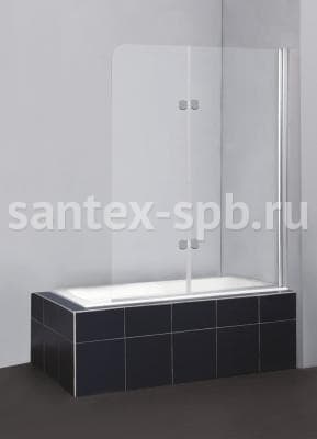 Шторка для ванны стеклянная BelBagno SELA 120х140 складная