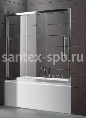 Стеклянная шторка для ванной Cezares TRIO-V-22 150х145