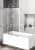 Шторка для ванны стеклянная BelBagno UNO V-11 80х150 распашная матовая