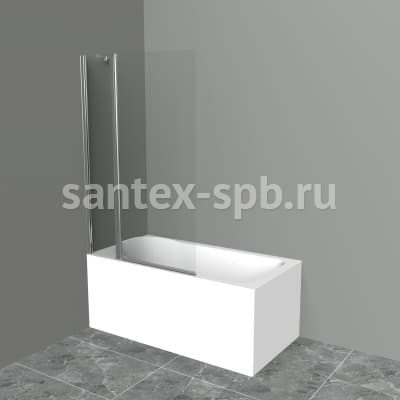 шторка для ванны стеклянная belbagno uno v-11 100х150 распашная хром