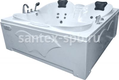 акриловая ванна с гидромассажем gemy g9089 o 187х187