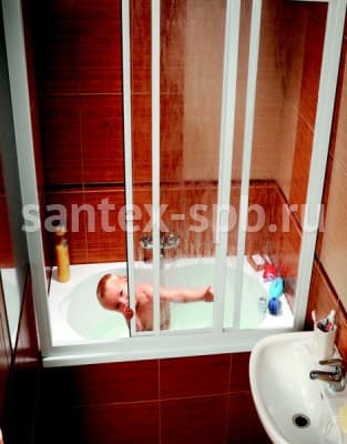 шторка для ванной ravak avdp3-150 стеклянная