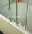 стеклянная шторка для ванной cezares trio-v-22 170х145