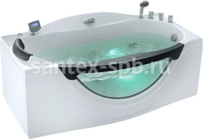 акриловая ванна с гидромассажем gemy g9072 k 170х92